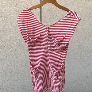 Obey Red and White Striped Summer Dress